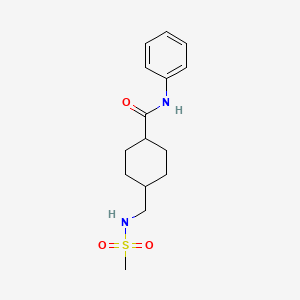 molecular formula C15H22N2O3S B2618054 4-(methylsulfonamidomethyl)-N-phenylcyclohexanecarboxamide CAS No. 1203116-16-8