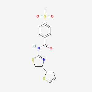 4-(methylsulfonyl)-N-(4-(thiophen-2-yl)thiazol-2-yl)benzamide