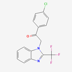 1-(4-chlorophenyl)-2-[2-(trifluoromethyl)-1H-benzimidazol-1-yl]ethanone