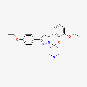 7-Ethoxy-2-(4-ethoxyphenyl)-1'-methyl-1,10b-dihydrospiro[benzo[e]pyrazolo[1,5-c][1,3]oxazine-5,4'-piperidine]