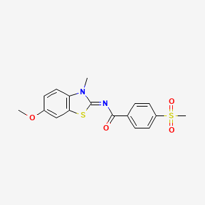 (Z)-N-(6-methoxy-3-methylbenzo[d]thiazol-2(3H)-ylidene)-4-(methylsulfonyl)benzamide