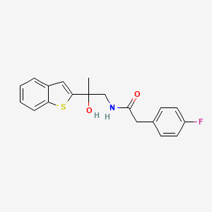 molecular formula C19H18FNO2S B2618066 N-(2-(苯并[b]噻吩-2-基)-2-羟基丙基)-2-(4-氟苯基)乙酰胺 CAS No. 2034313-61-4