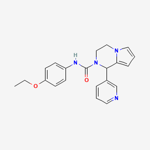 molecular formula C21H22N4O2 B2618068 N-(4-ethoxyphenyl)-1-(pyridin-3-yl)-3,4-dihydropyrrolo[1,2-a]pyrazine-2(1H)-carboxamide CAS No. 900003-15-8
