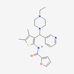 N-[3-[(4-ethylpiperazin-1-yl)-pyridin-3-ylmethyl]-4,5-dimethylthiophen-2-yl]furan-2-carboxamide