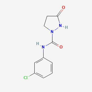 molecular formula C10H10ClN3O2 B2618074 N-(3-chlorophenyl)-3-oxo-1-pyrazolidinecarboxamide CAS No. 303994-76-5