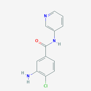 molecular formula C12H10ClN3O B2618076 3-氨基-4-氯-N-(吡啶-3-基)苯甲酰胺 CAS No. 926222-33-5