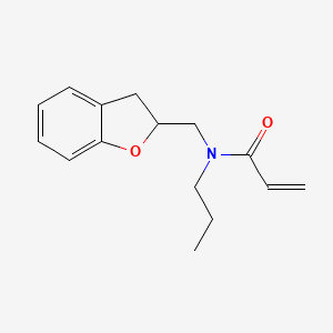 molecular formula C15H19NO2 B2618098 N-(2,3-Dihydro-1-benzofuran-2-ylmethyl)-N-propylprop-2-enamide CAS No. 2411280-09-4