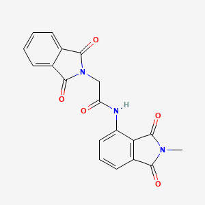 molecular formula C19H13N3O5 B2618104 2-(1,3-dioxoisoindolin-2-yl)-N-(2-methyl-1,3-dioxoisoindolin-4-yl)acetamide CAS No. 683232-37-3