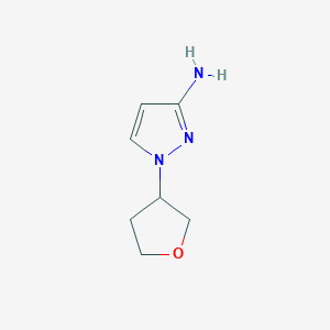 molecular formula C7H11N3O B2618106 1-(氧杂环丙烷-3-基)-1H-吡唑-3-胺 CAS No. 1341377-90-9