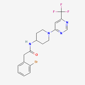 2-(2-bromophenyl)-N-(1-(6-(trifluoromethyl)pyrimidin-4-yl)piperidin-4-yl)acetamide