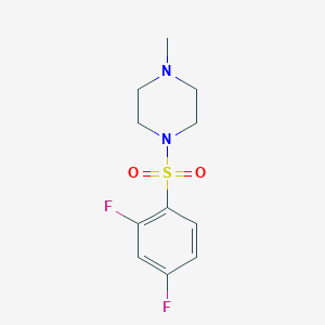 molecular formula C11H14F2N2O2S B261812 1-[(2,4-Difluorophenyl)sulfonyl]-4-methylpiperazine 