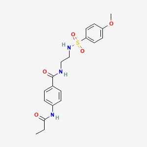 N-(2-(4-methoxyphenylsulfonamido)ethyl)-4-propionamidobenzamide