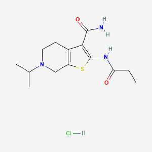 6-Isopropyl-2-propionamido-4,5,6,7-tetrahydrothieno[2,3-c]pyridine-3-carboxamide hydrochloride