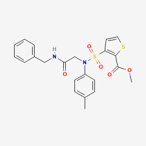 Methyl 3-{[2-(benzylamino)-2-oxoethyl](4-methylphenyl)sulfamoyl}thiophene-2-carboxylate