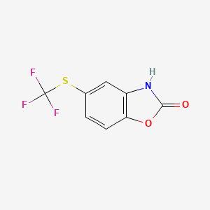 molecular formula C8H4F3NO2S B2618130 5-(Trifluoromethylsulfanyl)-3H-1,3-benzoxazol-2-one CAS No. 1806284-41-2