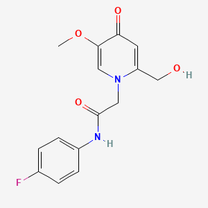 N-(4-fluorophenyl)-2-(2-(hydroxymethyl)-5-methoxy-4-oxopyridin-1(4H)-yl)acetamide