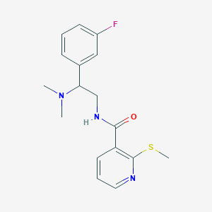 N-[2-(dimethylamino)-2-(3-fluorophenyl)ethyl]-2-(methylsulfanyl)pyridine-3-carboxamide