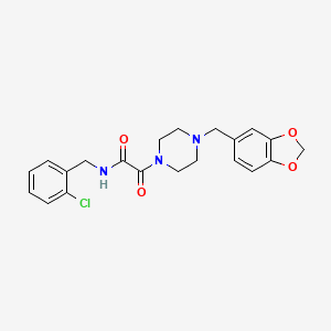 2-(4-(benzo[d][1,3]dioxol-5-ylmethyl)piperazin-1-yl)-N-(2-chlorobenzyl)-2-oxoacetamide
