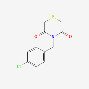 molecular formula C11H10ClNO2S B2618143 4-[(4-Chlorophenyl)methyl]thiomorpholine-3,5-dione CAS No. 338421-26-4