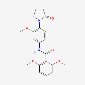 molecular formula C20H22N2O5 B2618148 2,6-二甲氧基-N-(3-甲氧基-4-(2-氧代吡咯烷-1-基)苯基)苯甲酰胺 CAS No. 941956-94-1