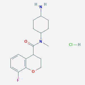 N-(4-Aminocyclohexyl)-8-fluoro-N-methyl-3,4-dihydro-2H-chromene-4-carboxamide;hydrochloride