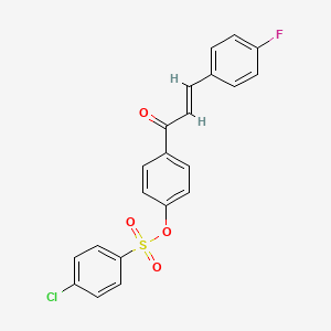 4-[(E)-3-(4-fluorophenyl)-2-propenoyl]phenyl 4-chlorobenzenesulfonate