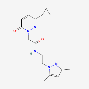 2-(3-cyclopropyl-6-oxopyridazin-1(6H)-yl)-N-(2-(3,5-dimethyl-1H-pyrazol-1-yl)ethyl)acetamide