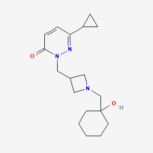 6-Cyclopropyl-2-({1-[(1-hydroxycyclohexyl)methyl]azetidin-3-yl}methyl)-2,3-dihydropyridazin-3-one