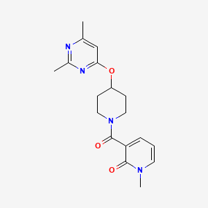 3-(4-((2,6-dimethylpyrimidin-4-yl)oxy)piperidine-1-carbonyl)-1-methylpyridin-2(1H)-one