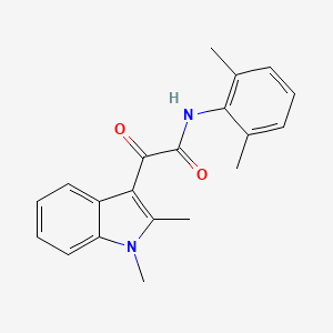 molecular formula C20H20N2O2 B2618162 2-(1,2-dimethyl-1H-indol-3-yl)-N-(2,6-dimethylphenyl)-2-oxoacetamide CAS No. 862831-68-3