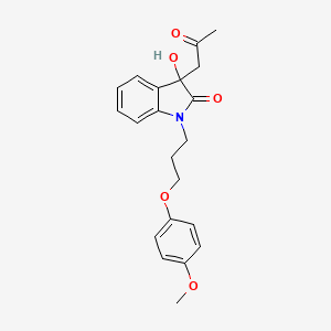 3-Hydroxy-1-(3-(4-methoxyphenoxy)propyl)-3-(2-oxopropyl)indolin-2-one