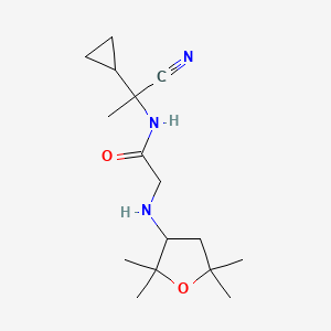 molecular formula C16H27N3O2 B2618182 N-(1-氰基-1-环丙基乙基)-2-[(2,2,5,5-四甲基氧杂环己烷-3-基)氨基]乙酰胺 CAS No. 1645402-56-7