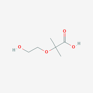 molecular formula C6H12O4 B2618184 2-(2-Hydroxyethoxy)-2-methylpropanoic acid CAS No. 1553303-98-2
