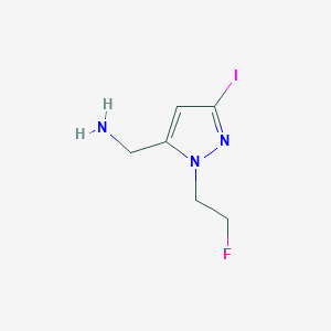 [2-(2-Fluoroethyl)-5-iodopyrazol-3-yl]methanamine