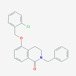 molecular formula C23H20ClNO2 B2618190 2-benzyl-5-((2-chlorobenzyl)oxy)-3,4-dihydroisoquinolin-1(2H)-one CAS No. 850905-33-8