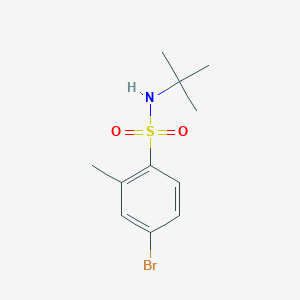 molecular formula C11H16BrNO2S B2618196 4-bromo-N-tert-butyl-2-methylbenzenesulfonamide CAS No. 908602-40-4