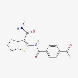 2-(4-acetylbenzamido)-N-methyl-4H,5H,6H-cyclopenta[b]thiophene-3-carboxamide