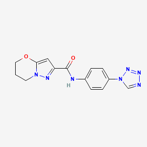N-(4-(1H-tetrazol-1-yl)phenyl)-6,7-dihydro-5H-pyrazolo[5,1-b][1,3]oxazine-2-carboxamide