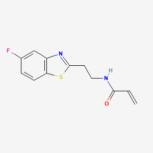 molecular formula C12H11FN2OS B2618210 N-[2-(5-Fluoro-1,3-benzothiazol-2-yl)ethyl]prop-2-enamide CAS No. 2411244-90-9