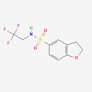 molecular formula C10H10F3NO3S B2618211 N-(2,2,2-Trifluoroethyl)-2,3-dihydro-1-benzofuran-5-sulfonamide CAS No. 2322086-28-0