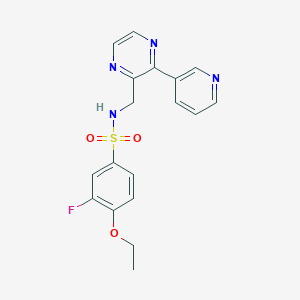 4-ethoxy-3-fluoro-N-{[3-(pyridin-3-yl)pyrazin-2-yl]methyl}benzene-1-sulfonamide