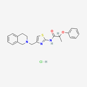 N-(4-((3,4-dihydroisoquinolin-2(1H)-yl)methyl)thiazol-2-yl)-2-phenoxypropanamide hydrochloride