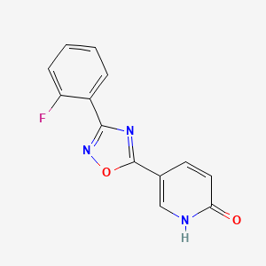 molecular formula C13H8FN3O2 B2618219 5-[3-(2-氟苯基)-1,2,4-恶二唑-5-基]吡啶-2(1H)-酮 CAS No. 1239843-29-8