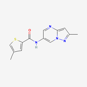 4-methyl-N-(2-methylpyrazolo[1,5-a]pyrimidin-6-yl)thiophene-2-carboxamide