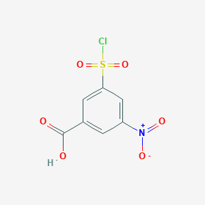 molecular formula C7H4ClNO6S B2618224 3-(Chlorosulfonyl)-5-nitrobenzoic acid CAS No. 860596-66-3