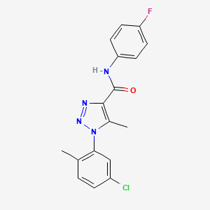 molecular formula C17H14ClFN4O B2618225 1-(5-chloro-2-methylphenyl)-N-(4-fluorophenyl)-5-methyl-1H-1,2,3-triazole-4-carboxamide CAS No. 904815-25-4