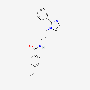 molecular formula C22H25N3O B2618236 N-(3-(2-phenyl-1H-imidazol-1-yl)propyl)-4-propylbenzamide CAS No. 1421461-77-9
