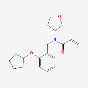molecular formula C19H25NO3 B2618244 N-[(2-Cyclopentyloxyphenyl)methyl]-N-(oxolan-3-yl)prop-2-enamide CAS No. 2411275-40-4