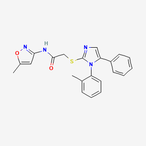N-(5-methylisoxazol-3-yl)-2-((5-phenyl-1-(o-tolyl)-1H-imidazol-2-yl)thio)acetamide