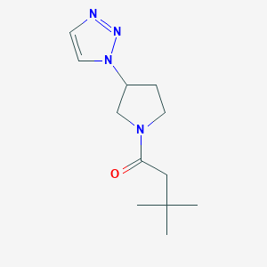 1-(3-(1H-1,2,3-triazol-1-yl)pyrrolidin-1-yl)-3,3-dimethylbutan-1-one